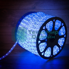 Дюралайт Neon-night LED, постоянное свечение (2W) - синий, 36 LED/м, бухта 100м