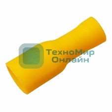 Клемма плоская Rexant полностью изолированная гнездо 6.6 мм 4-6 мм² (РППи-м 6.0-(6.3))