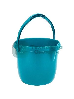 Ведро Palisad Home пластмассовое круглое 12 л, бирюзовое