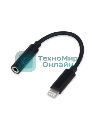 Переходник USB Cablexpert CCA-LM3.5F-01, Lightning/Jack3.5F, черный
