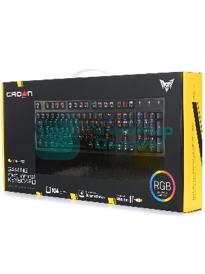 Клавиатура проводная CROWN CMGK-902, USB, черный