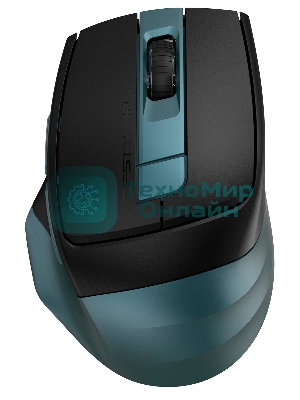 Мышь беспроводная A4Tech Fstyler FB35C зеленый/черный, 2000 dpi, радиоканал, Bluetooth, USB, кнопки - 6
