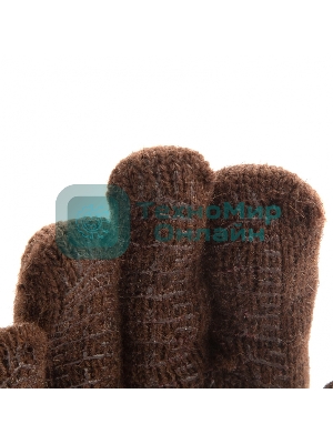 Перчатки трикотажные Сибртех двойные, верблюжья и овечья шерсть, ПВХ покрытие