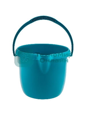 Ведро Palisad Home пластмассовое круглое 12 л, бирюзовое