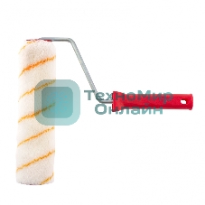 Валик в сборе Matrix полиакрил желтая полоса, 250 мм, ворс 12 мм, D 48 мм, D ручки 8 мм