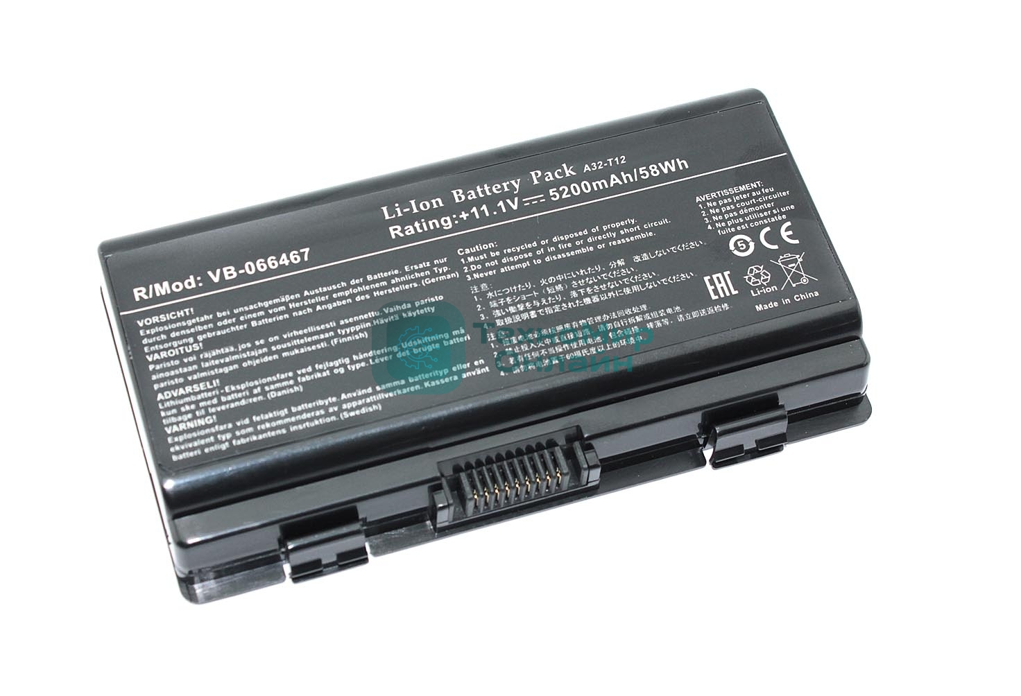 Аккумуляторная батарея для ноутбука Asus X51R (A32-X51) 11.1V 5200mAh OEM