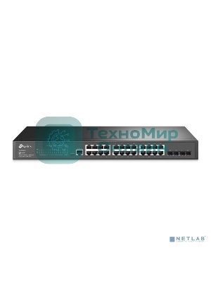 Коммутатор TP-Link JetStream 24-port Gigabit L2/L2+ Managed Switch with 4 SFP slots, support SDN controller, abundant L2/L2+ features, 1U rack mountable, full managed via web UI/CLI/Console/SSH/Telnet/SNMP.