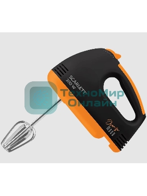 Миксер ручной Scarlett SC-HM40S20 300 Вт, черный/оранжевый
