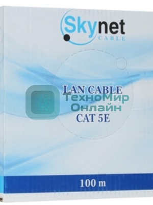 Кабель SkyNet Premium FTP-LSZH 4x2x0,51, низкое дымовыделение, нулевое содержание галогенов, медный, FLUKE TEST, кат.5e, однож., 100 м, box, оранжевый