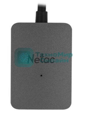 Кард-ридер Netac Flash WK12/серый/SD/SDHC/SDXC/microSD/microSDHC/microSDXC/USB 3.0 Type-C/пластик