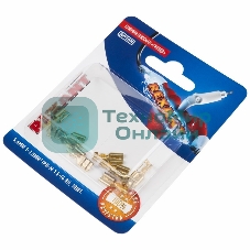 Клемма плоская Rexant, гнездо - 5,6 мм, 1-1.5 мм², (РП-м 1.5-(4.8)/DJ622-D4.8x0.5B), в упак. 10 шт.