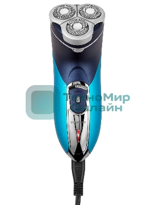 Электробритва роторная Starwind SSH 1525 реж.эл.:3 питан.:аккум. голубой/черный