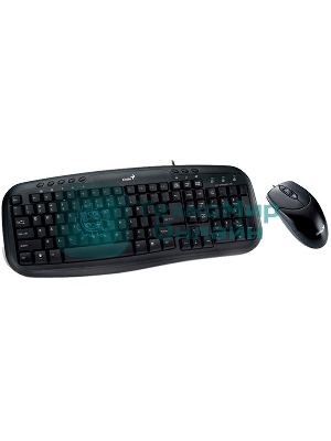 Комплект клавиатура+мышь Genius Smart KM-200 проводной, USB, 1000 DPI, чёрный