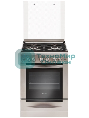 Плита газовая Gefest ПГ 6100-02 0004 серебристый, конфорок 4 шт, духовка 52 л, 60 см x 85 см x 60 см