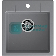Мойка GRANFEST URBAN 245 1-чаша 450x490мм, монтаж: врезной, материал: кварц, темно-серый
