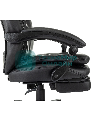 Кресло Бюрократ T-9950MSG-F/BLACK-PU черный, экокожа