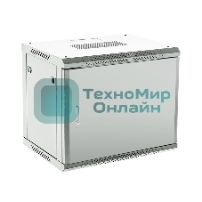 Шкаф коммутационный Rexant настенный 9U 450x600 мм пер. дв. металл серый