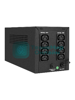 Источник бесперебойного питания ExeGate SpecialPro Smart LLB-1000.LCD.AVR.8C13 (1000VA/700W, LCD, 8*C13, батарея 12V 7.2Ah - 2 шт., металлический корпус, Black)
