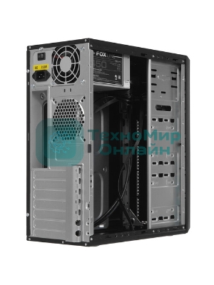 Компьютерный корпус c блоком питания 450 Ватт/Case Foxline FL-302-FZ450-U32 ATX case, black, w/PSU 450W 8см, w/2xUSB 2.0+2xUSB 3.0, w/pwr cord, w/o FAN