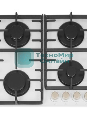 Газовая варочная панель Gorenje GT642AXW, 4 конфорки, закаленное стекло, белый