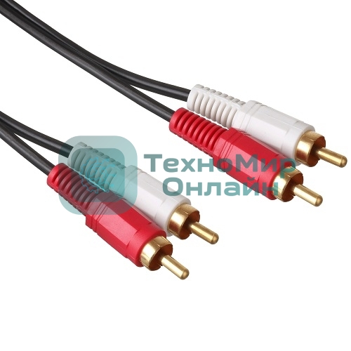 Кабель аудио Exegate 2xRCA-RCAx2 3м позолоченные разъемы