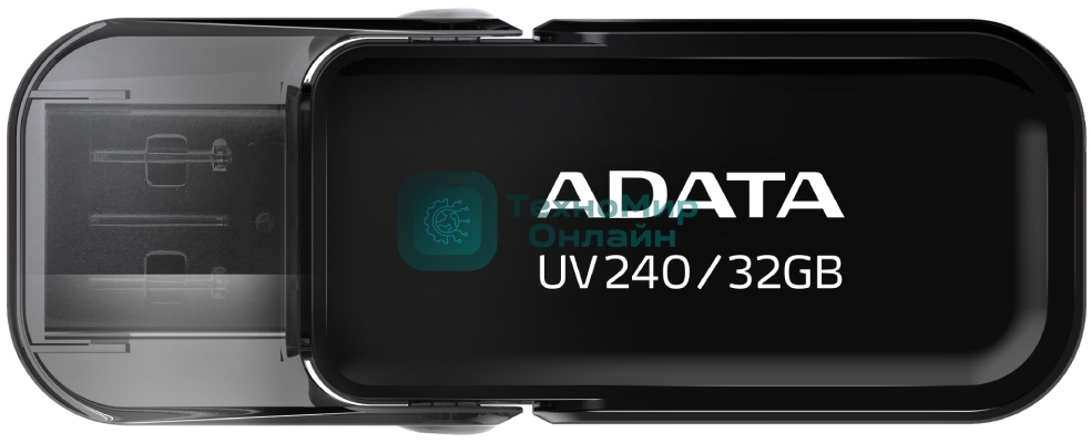 Флешка USB ADATA UV240 (AUV240-32G-RBK), 32Gb, USB 2.0, R/W 15/5, черный