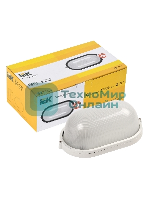 Светильник НПП 1201 100Вт Е27 IP54 белый/овал LNPP0-1201-1-100-K01 IEK