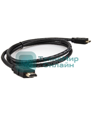 Кабель HDMI-19M --- MiniHDMI-19M ver 2.0+3D/Ethernet,1m Telecom