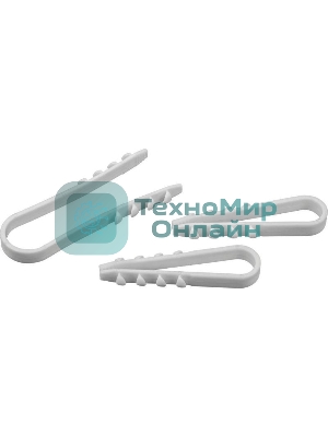 Дюбель-хомут Navigator NCU-5-10-45-50/WH для круглого кабеля белый (уп. 50 шт)