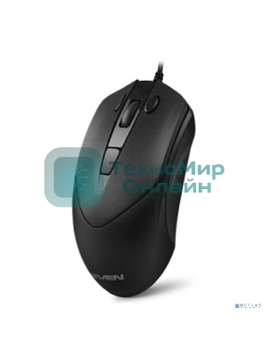 Мышь проводная SVEN RX-100 черный, 4000 dpi, USB, кнопки - 6