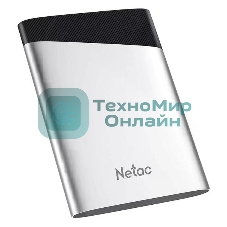 Внешний SSD Netac Z6S, 2TB, USB 3.2 Gen 2 Type-C, R/W 520/480, серебристый