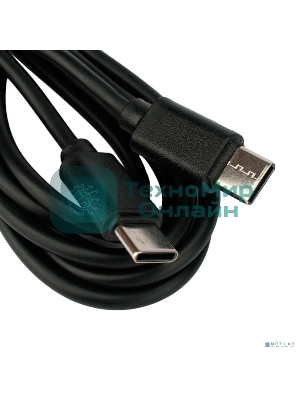 Кабель USB2.0 Гарнизон GCC-USB2-CMCM-6, Type-C/Type-C, 3А, 45Вт, PD/QC3.0, медь, 1.8м, черный, пакет