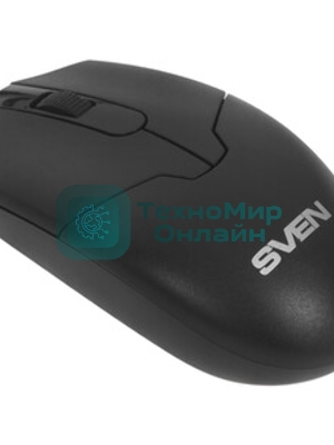 Мышь проводная SVEN RX-30 черный, 1000 dpi, USB, кнопки - 3