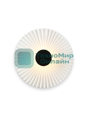 Настенный светильник Ambrella light LH72641 BK/WH черный/белый 6W 3000K D300*100