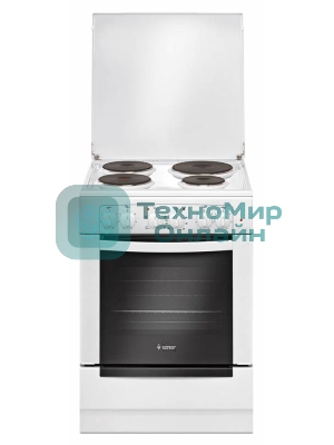 Плита электрическая Gefest 6140-01 белый, конфорок 4 электрических, духовка 55 л, 60 см x 85 см x 60 см