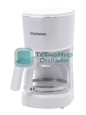 Кофеварка капельная Starwind STD0611 белый, исп. кофе - молотый, 0.6 л, 600 Вт.