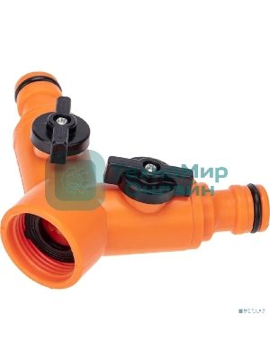 Разветвитель 2-х канальный на кран 3/4-1/2 дюйма Четыре Сезона