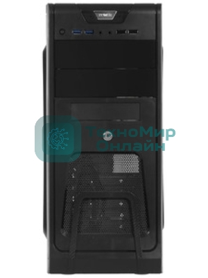 Компьютерный корпус Miditower ExeGate CP-603UB Black, ATX, (CP450W, 80мм), 2*USB+2*USB 3.0, Audio, замок блокировки кнопки питания
