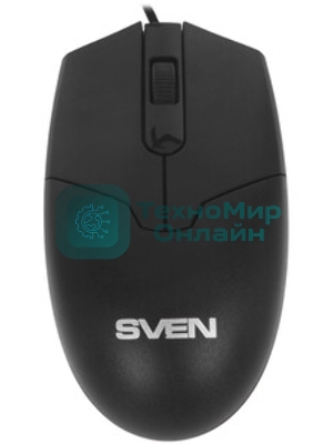 Мышь проводная SVEN RX-30 черный, 1000 dpi, USB, кнопки - 3