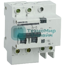 Выключатель автоматический дифференциального тока 2п 50А 300мА АД12 GENERICA IEK MAD15-2-050-C-300