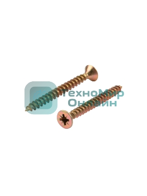 Саморез универсальный Kranz 5х50, желтый цинк, короб (100 шт./уп.)