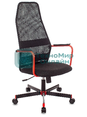 Кресло игровое Zombie ONE черный TW-01 3C11 сетка/ткань с подголов. крестовина металл