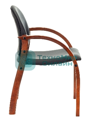 Стул Бюрократ ДЖУНО черный, искусственная кожа