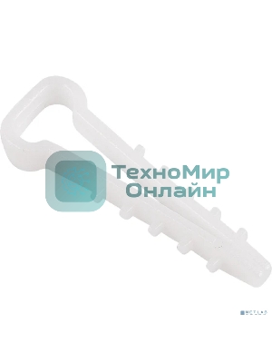 Дюбель-хомут нейлоновый прямоугольный Rexant 6-12 мм, белый, упаковка 100 шт.