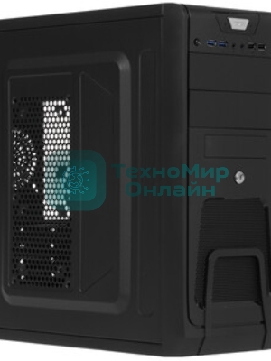 Компьютерный корпус Miditower ExeGate CP-603UB Black, ATX, (CP450W, 80мм), 2*USB+2*USB 3.0, Audio, замок блокировки кнопки питания