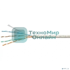 Кабель Cabeus UTP-4P-Cat.5e-SOLID-LSZH-GY-LIGHT Кабель витая пара UTP (U/UTP), cat.5e, 4 пары 0,47мм (24 AWG), LSZH, нг(А)-HF, серый, (305 м)