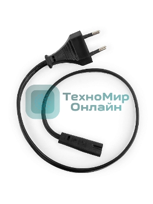 Кабель питания для ноутбуков, аудио/видео техники Gembird 0,5м, VDE, 2-pin, черный, пакет