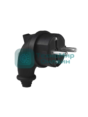 Вилка электрич. угл. однофазная (каучук) UNIVersal 1241