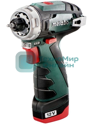 Дрель-шуруповерт Metabo PowerMaxx BS 600984500, 12 В, 2 Ач, 34 Нм, щеточный