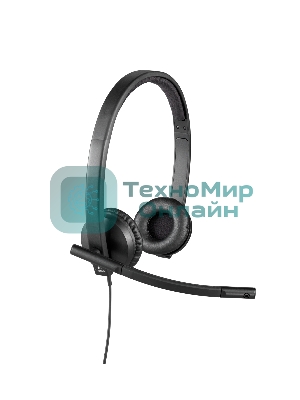 Гарнитура Logitech USB Headset H570e Stereo чёрный, проводная, USB